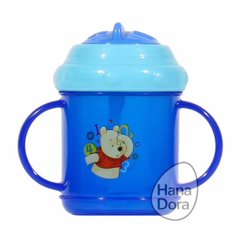 Pooh 2 Handle Cup Zipper WTP07050 - Botol Minum Anak/Training Cup/Sippy Cup