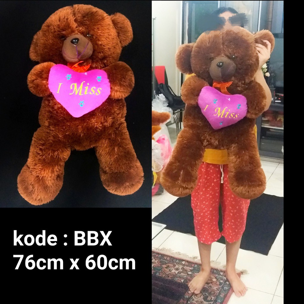 boneka beruang XL BBX beruang jumbo dasi love 76cm x 60cm