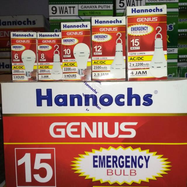 Hannochs Lampu Emergency Led/Lampu darurat Hannochs Genius 6watt