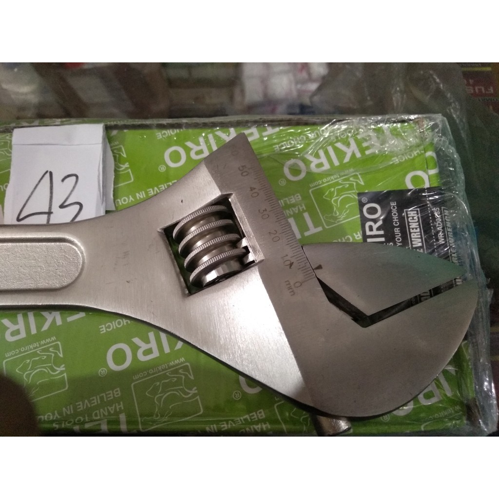 konci inggris besar tekiro key 18" adjustable wrench tools kunci jumbo