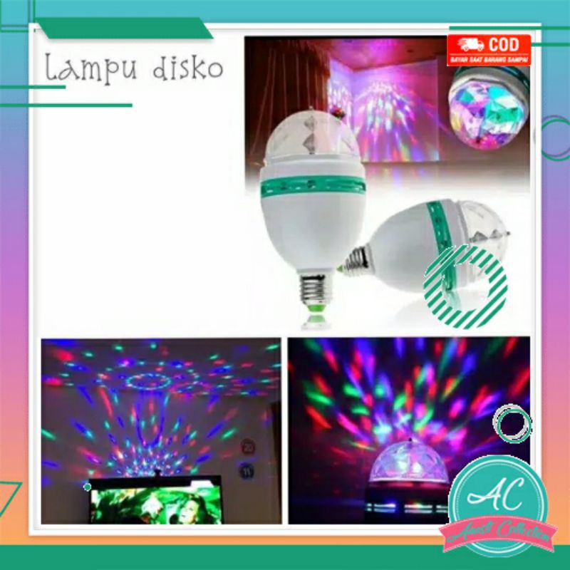 Lampu LED RGB Disco disko panggung berputar dekorasi hias 17an tirakatan pesta nikah