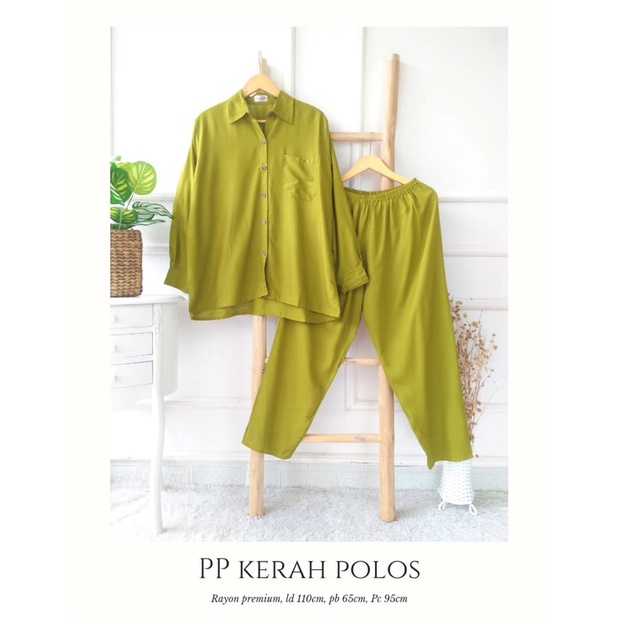 piyama baju tidur kerah rayon set bali premium busui