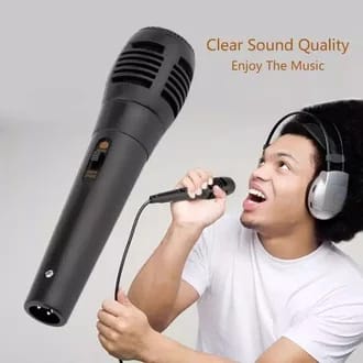 MICROPHONE/MIC GENGGAM/MIC KABEL GAGANG HITAM / MIK Microphone Kabel Karaoke Colokan Kecil 3.5mm Dan