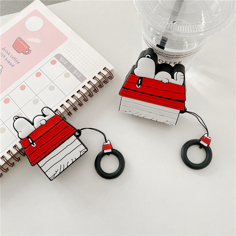 INPODS Casing Soft Case Silikon Motif Snoopy Untuk Apple Airpods 1 / 2 / 3 / 7 / 9 / 10 / I11 / I12