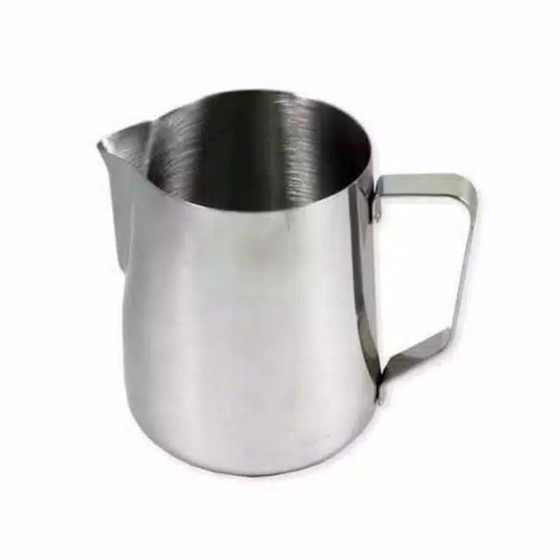 PAKET STAINLESS MILK JUG 600 ml ONE TWO CUPS + MILK FROTHER LATINA VORTEX (LATTE ART)