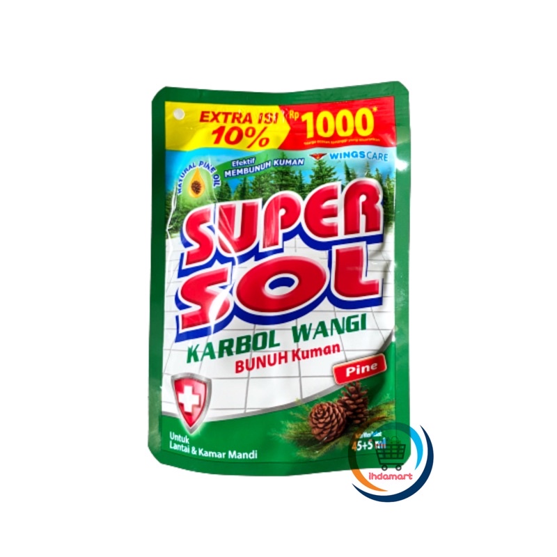 Supersol Pembersih Lantai Karbol Pine 45+5 ml