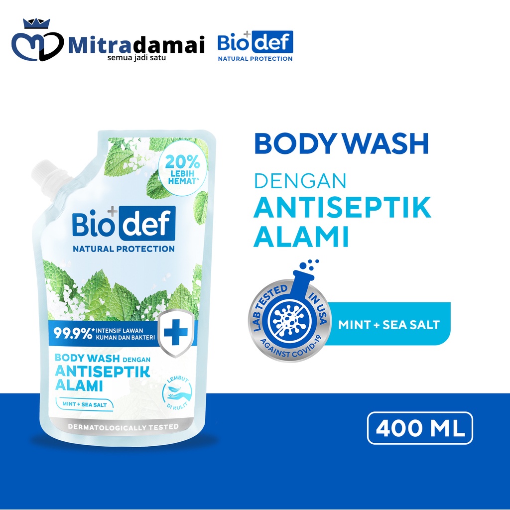 BIODEF Natural Protection Body Wash Refil 400 ml (Sabun Mandi Cair)