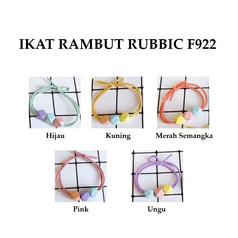 Grosir - F922 (1 PCS) Rubbic Hair Tie / Kuncir Rambut Lucu / Ikat Rambut Bentuk Rubbic / Karet