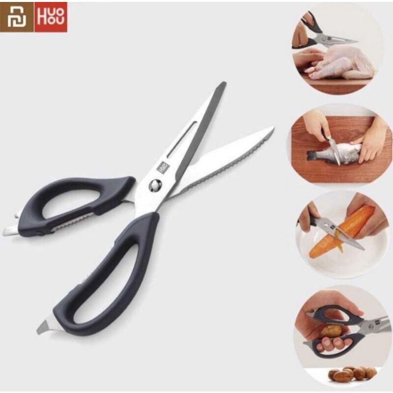 huohou gunting dapur multifunctional detachable scissors