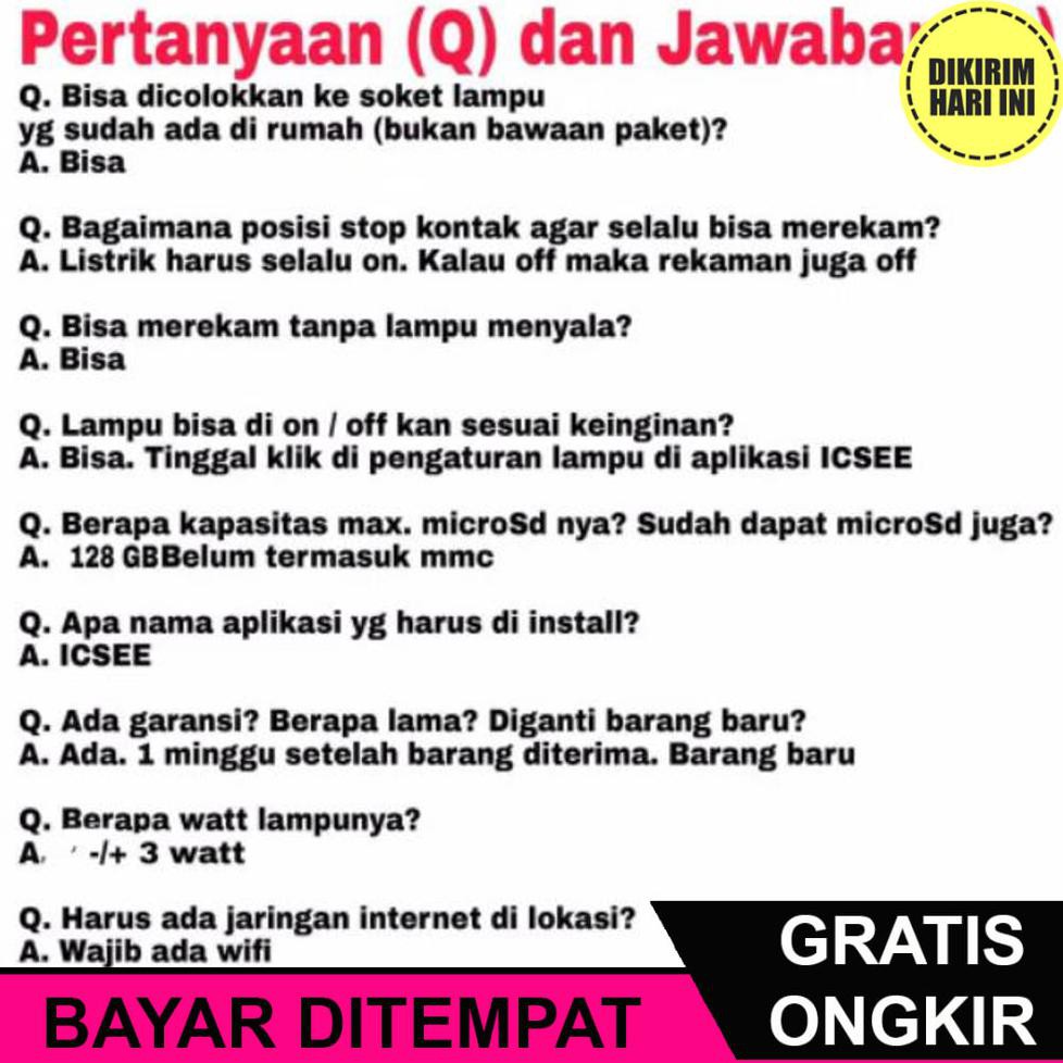 Bayar Ditempat Ke3092 Camera Cctv Ip Wireless Panoramic Fish Eye 360 Bohlam Lampu Shopee Indonesia