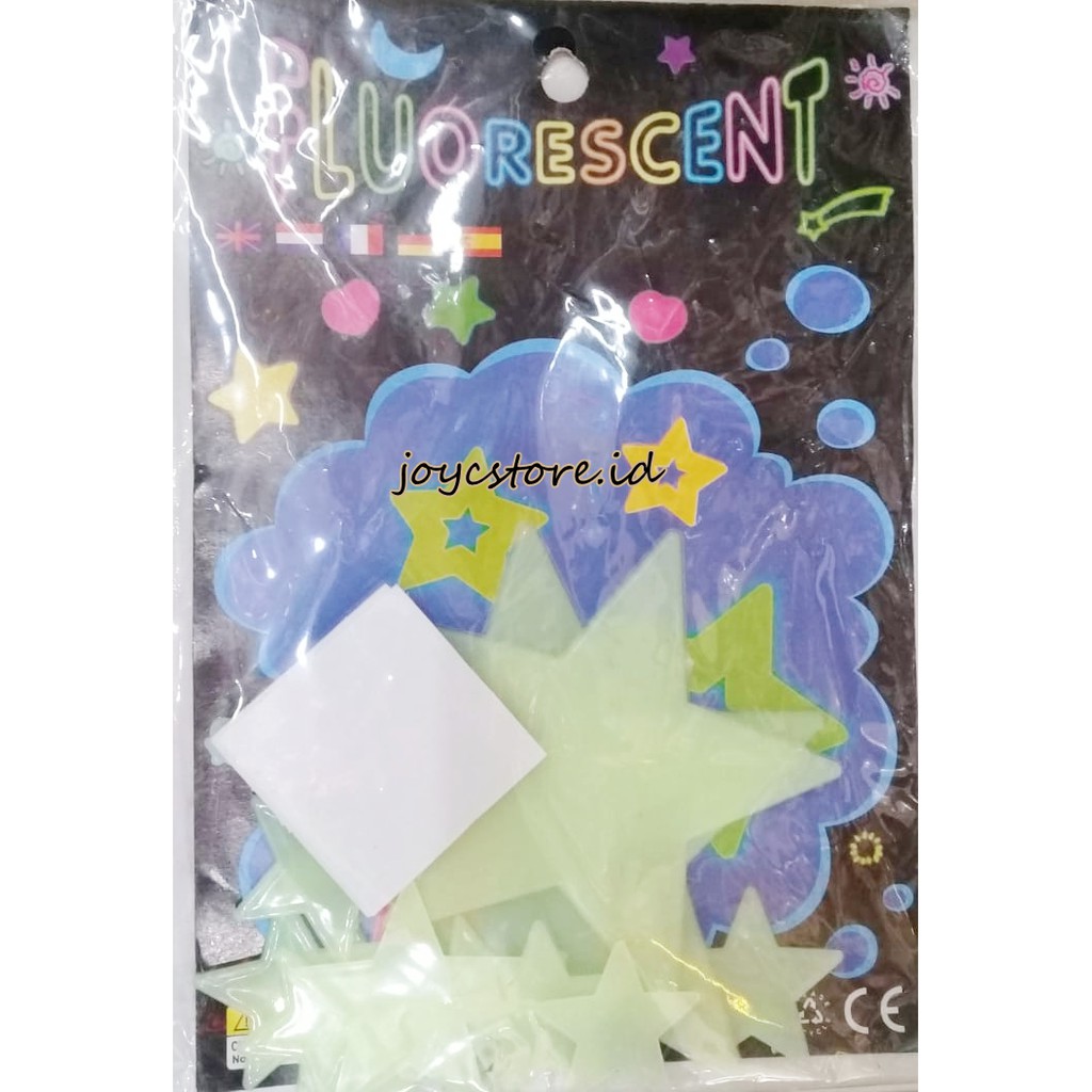 Glow In The Dark Mix Harga per Pak/ Dekor Tempel Langit/ Dekor Ruangan Anak/ Fosfor Hias