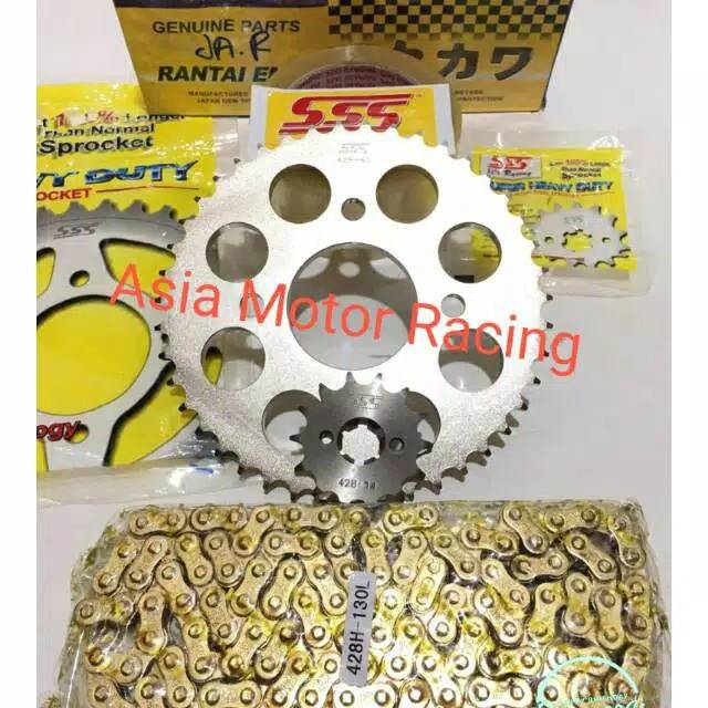 Gear Set SSS 428 Smash Titan Smash Rantai Gold Emas