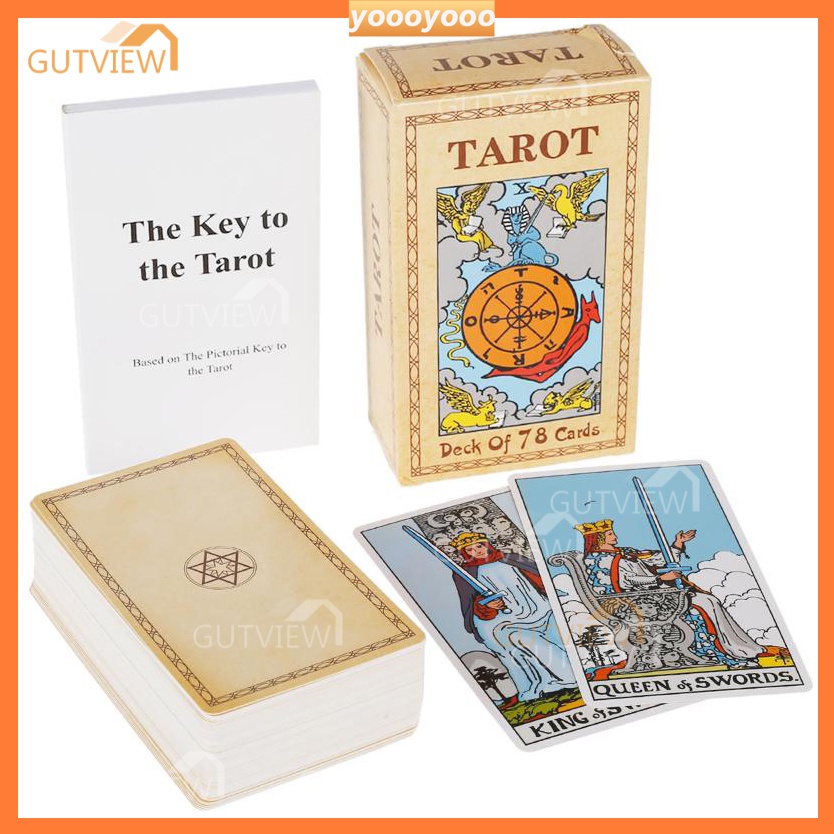 Jual Ramalan Kartu Tarot Asli Set Kartu Tarot Portabel Panduan Bahasa ...