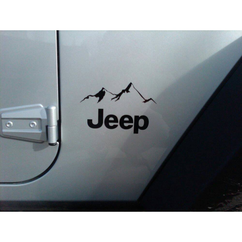 Sticker Mobil Jeep Mountain Stiker Cutting Mobil Offroad Variasi
