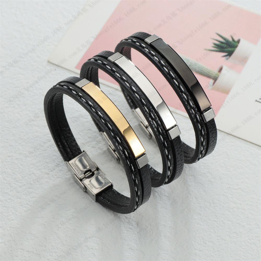 Lily Stainless Steel Bangle Sederhana Rekreasi Warna Kontras Dilepas Bangle