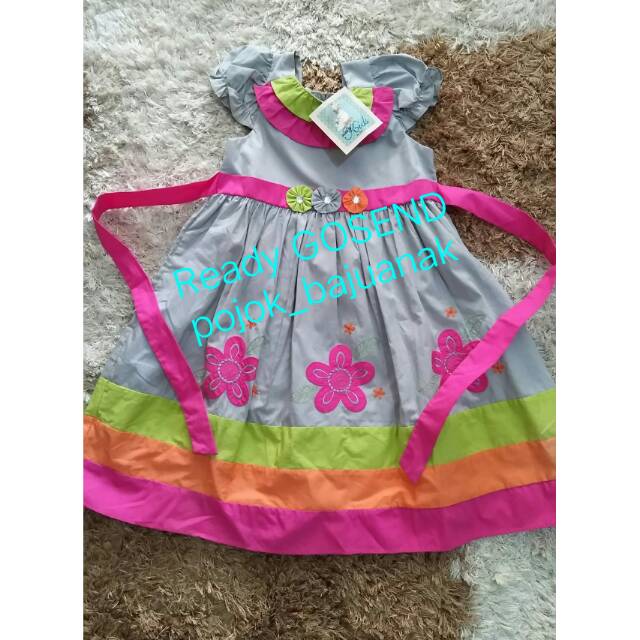 Dress anak perempuan Aliza Kids sz 5 thn