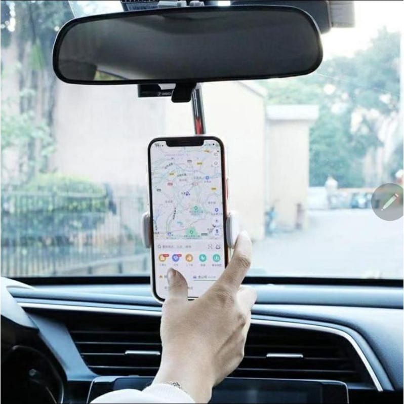 Holder Hp Mobil Gantung Spion Jepit Spion Tengah 360 Derajat Universal