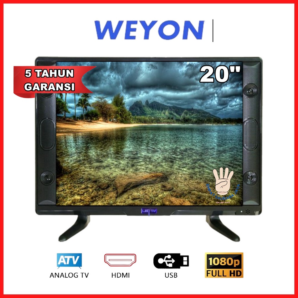 TV LED 20 INCH TERMURAH GARANSI 5 TAHUN SUPPORT HDMI VA VGA HDMI