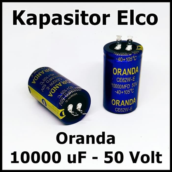 Kapasitor Elco Elko Merek Oranda 10000 uF 50 Volt 10000uF 50V