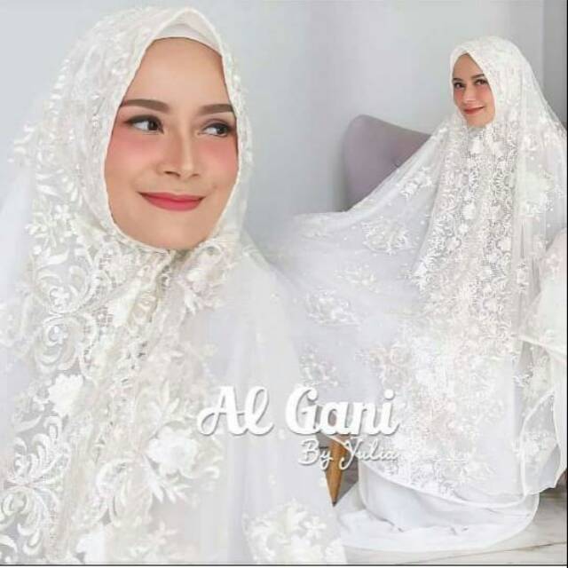 Mukena Putih MUKENA AZIZAH SWAROVZKY AL GANI