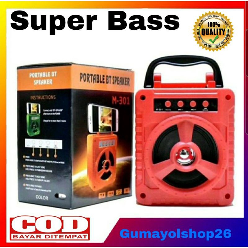 Cod speaker bluetooth Portable m - 301 / Speaker Portable BT M - 301