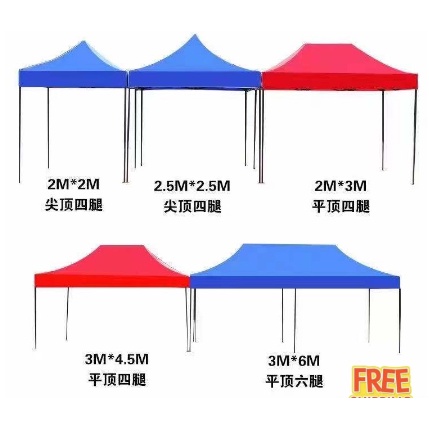 ready stock Terpal Atap Tenda Polyester Import Lipat 2x2 2x3 3x3 3x4.5 dan 3x6 420D warna merah biru