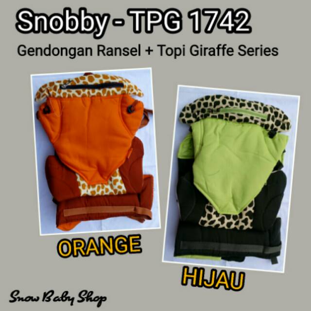 Snobby TPG 1742 Gendongan Ransel + Topi Giraffe Series