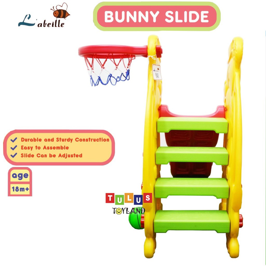 Perosotan Labeille Bunny Slide n Basketball Mainan Perosotan Anak Rabbit Slide Murah