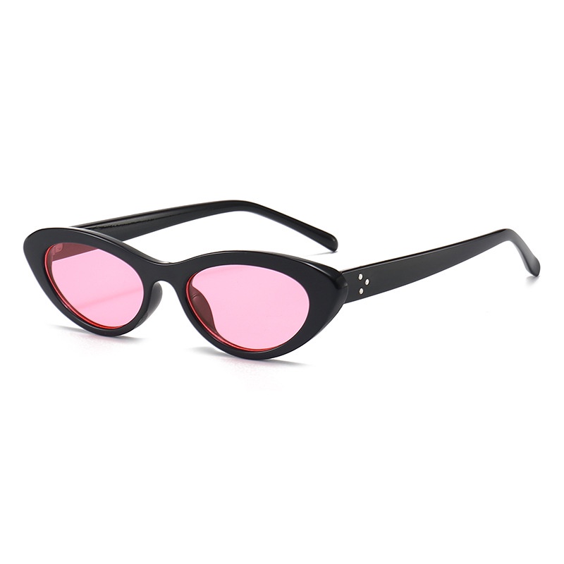 (YUZHU) COD Baru Kedatangan Gaya Hip-Hop Cat Eye Sunglasses Untuk Wanita Retro Kacamata Sempit Perlindungan UV400