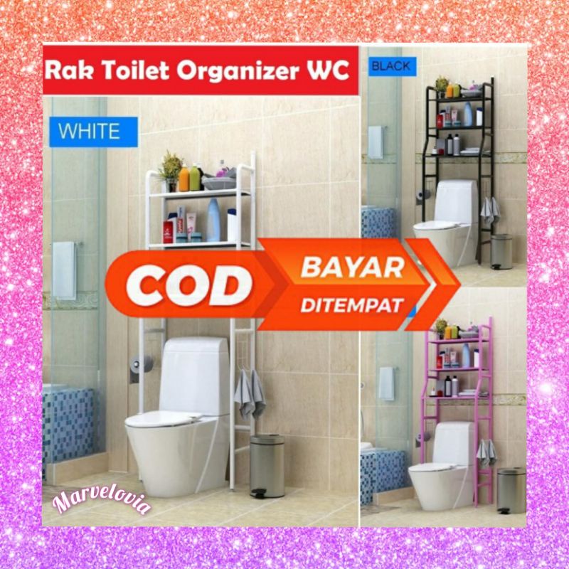 Rak Toilet Organizer WC Tissue Sabun Kloset Kamar Mandi