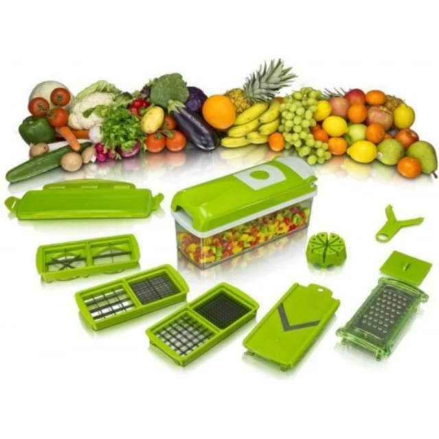 Genius Nicer Dicer Plus Alat Pemotong Buah Sayur Serbaguna Multifungsi - Alat Masak - Alat Pemotong