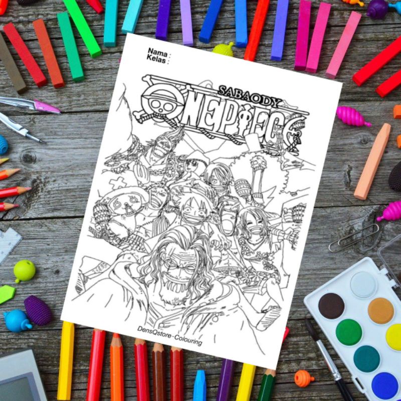 

Kertas Gambar Mewarnai Anak Tema One Piece / Kertas Gambar (10 Lembar Gambar)