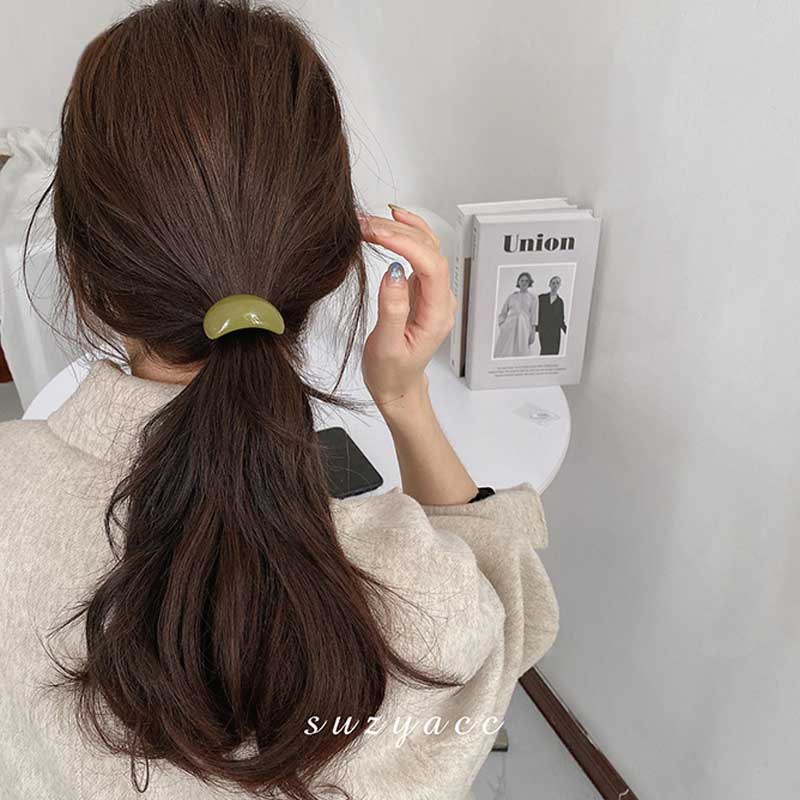 IKAT RAMBUT KARET ELASTIS KOREA MAINAN BATU CEMBUNG PITA AKSESORIS WANITA RETRO VINTAGE FRENCH STYLE / KOREAN ELEGANT PONYTAIL HIGH END RUBBER BAND HAIR ELASTICS TIES MARBLE STONE ACCESSORIES