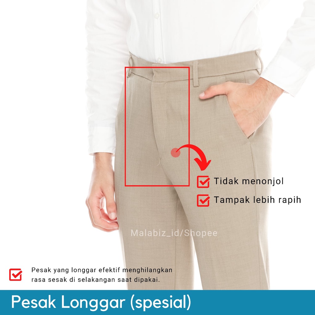 RAYNOR -  Celana Formal Pria Slimfit Bahan Dasar Melar Tebal Untuk kerja Kantoran Resmi Malabiz Celana Kantor Pria Panjang Warna Krem Khaki Cokelat Muda Celana Kerja Kantoran Slim Fit Pria Warna Mocca Cream Stretch Melar