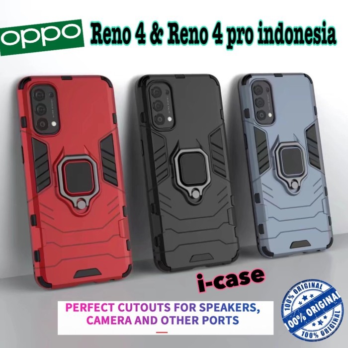Oppo Reno 4 Case iron Armor iRing - casing cover Reno4 Pro indonesia