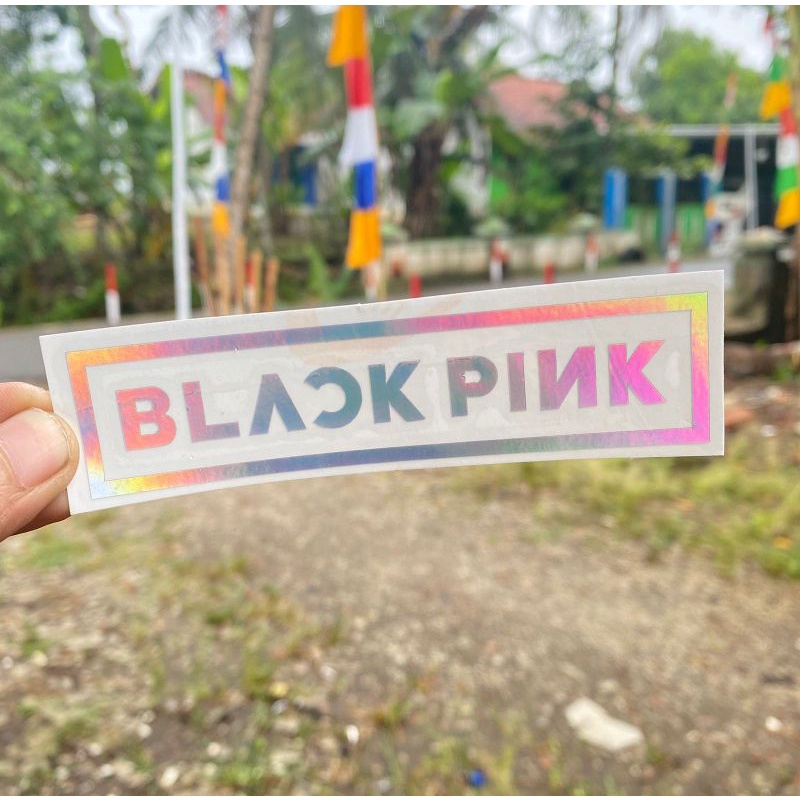 Stiker Black Pink cuting sticker 1 warna bahan berkualitas variasi helm motor hp