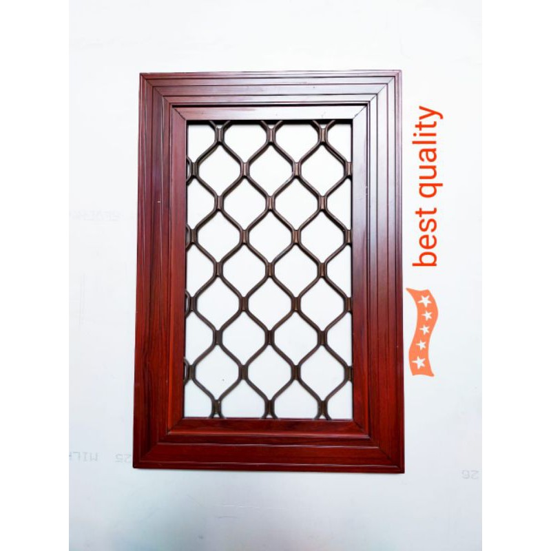lis aluminium coklat serat kayu