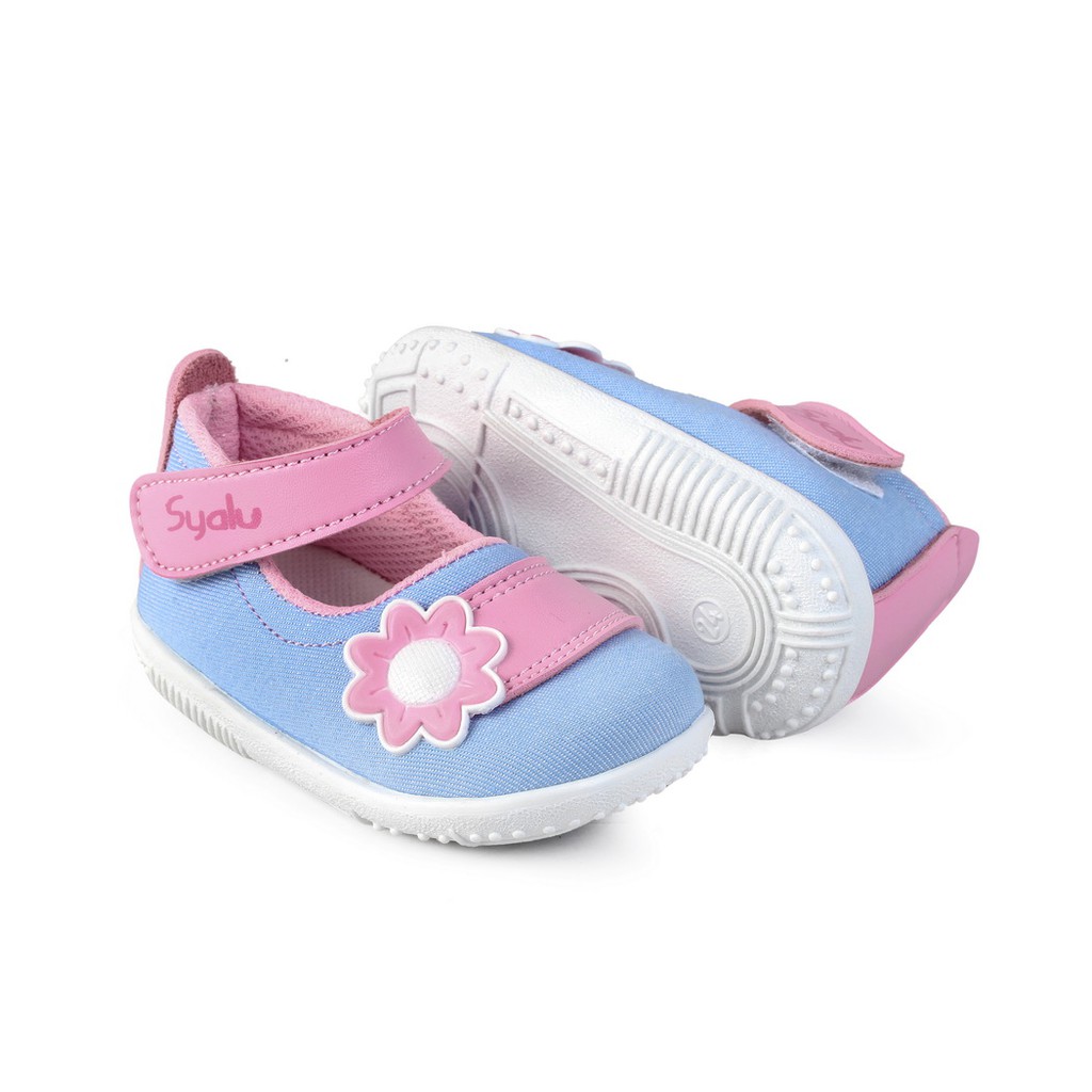 sepatu anak perempuan bahan denim terbaru 2020 free ongkir C18