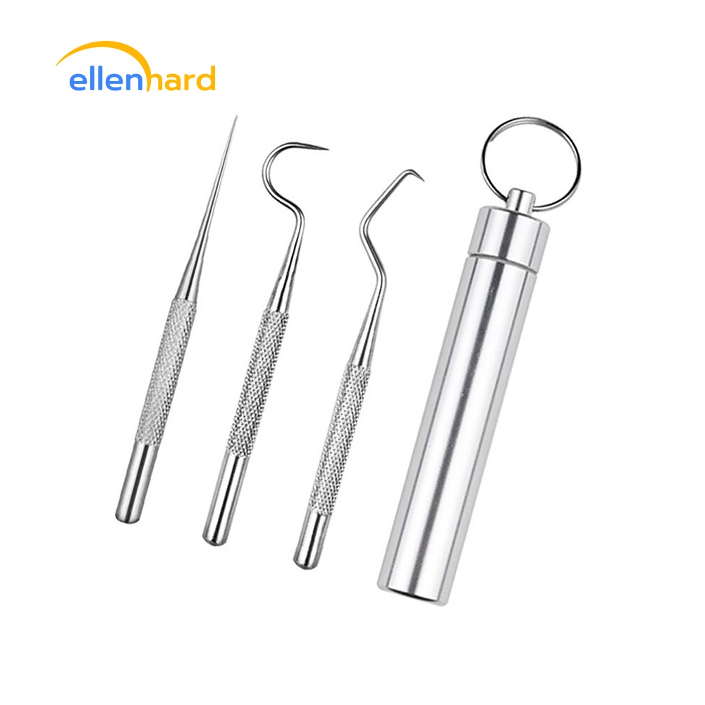 Tusuk Gigi Pembersih Sela Gigi Stainless Steril Toothpick Set