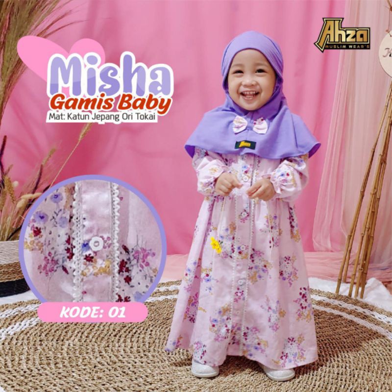 PRODUK TERLARIS GAMIS bayi dan anak Misha by Ahza - Umma Nabil Shop