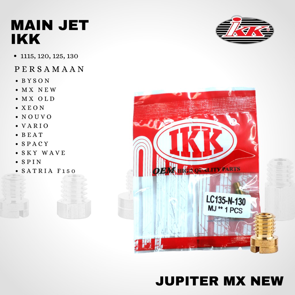 Main jet spuyer IKK jupiter mx new nouvo satria Fu Vario Xeon spin sky wave