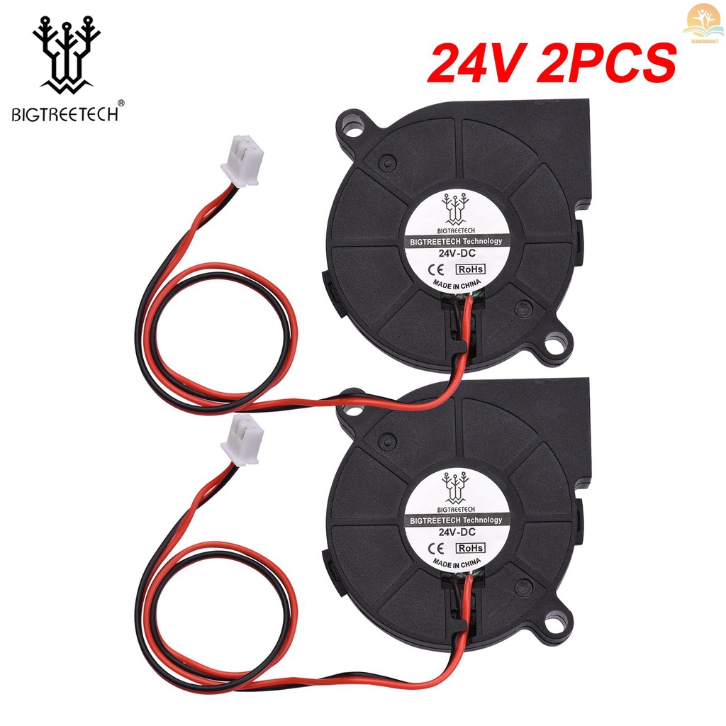 BIGTREETECH 5015 Cooling Fan 50x50x15mm 12V/24V Brushless Fan Blower Fan 2-Pin Connector for 3D Printer Parts