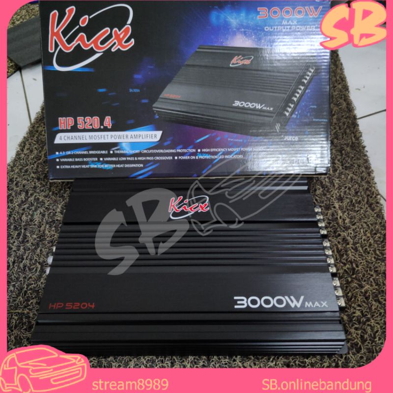 Power Amplifier Kicx HP 520.4 4 channel Audio Mobil