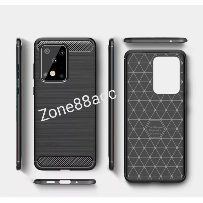 Samsung S20 Ultra S11 Plus Silicon Case Softcase iPAKY Carbon Casing Cover TPU