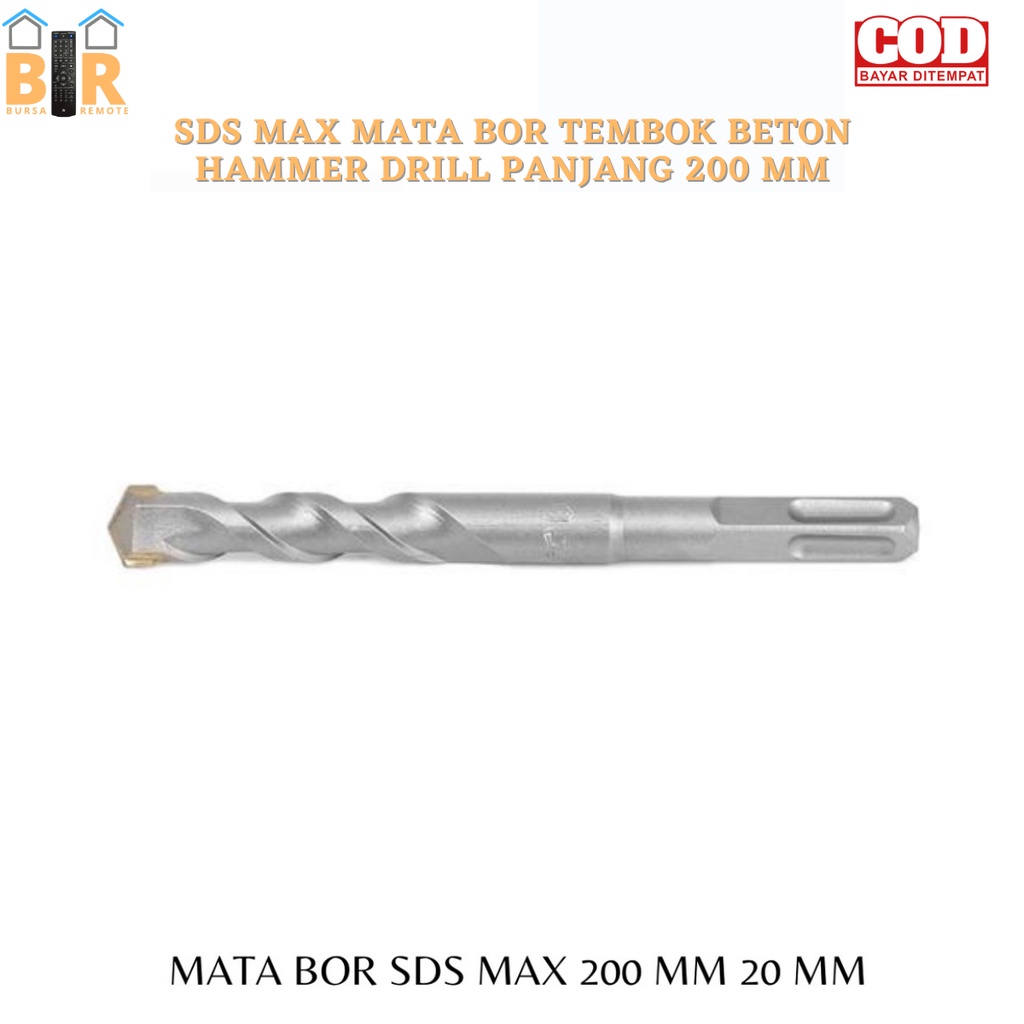 Sds Max Mata Bor Tembok BETON Hammer DRILL PANJANG 200mm