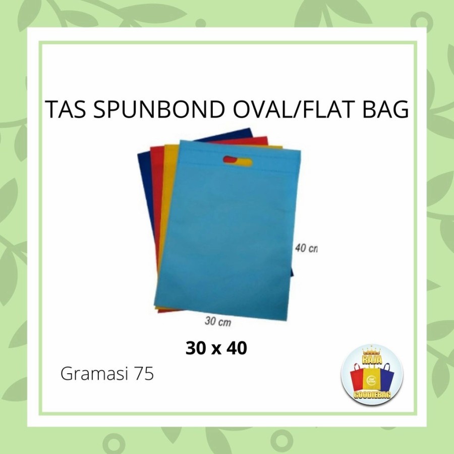 

ISI 10 PCS Tas Spunbond Souvenir Oval 30x40 tebal 75gsm GOODIE BAG