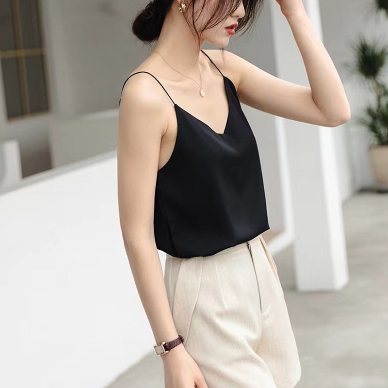 Korean Basic TankTop Atasan Wanita Polos Tanpa Lengan 1056 (S-XL)