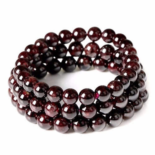 [Bayar di Tempat] Gelang Pria Wanita Batu Garnet Grade AAA