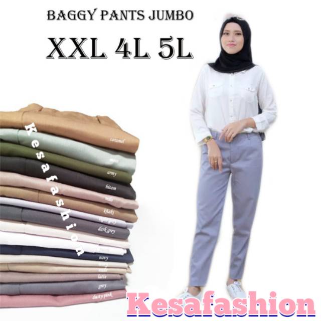 PROMO BAGGY  PANTS  CELANA  KAIN  KAREN PANTS  M XXL CHR 01 