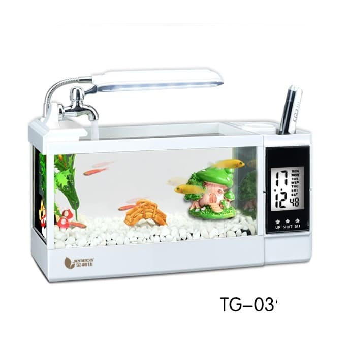 PROMO AQUARIUM MINI USB ( TG-03 ) FISH TANK DESKTOP AKUARIUM IKAN